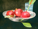 114, Three Pomegranates, 10 x 12 3/4 2008 wc. Please inquire.