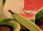 120, Plantains With Melons, 5 1/2 x 7 1/2 2009 wc. Please inquire.