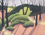 32, Pink Woods, 25x32 1/2 1999. Not available.