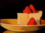 Strawberry Cheesecake, 9x12 oil on panel. Not available.